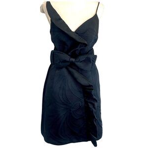 MILLY Brocade ruffle dress